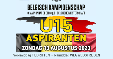 Belgisch kampioenschap wielrennen voor Aspiranten op zondag 13 augustus in Denderleeuw