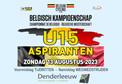 Belgisch kampioenschap wielrennen voor Aspiranten op zondag 13 augustus in Denderleeuw